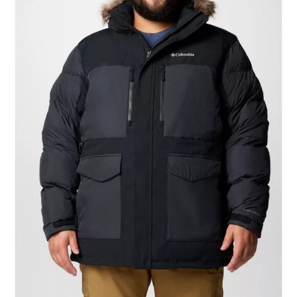 Columbia Omniheat Men's Marquam Peak Fusion II Parka Jacket Black Men's XL - Picture 1 of 13